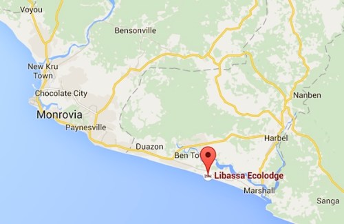 The location of Libassa Ecolodge and the Libassa sanctuary 