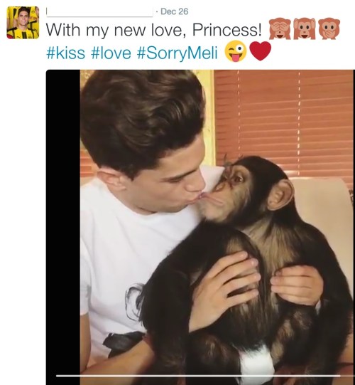 Paris Hilton and a famous footballer shown with great ape pets serve to stimulate the illegal pet trade